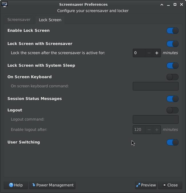 xfce4-screensaver - settings