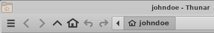 Thunar - Show Menubar button